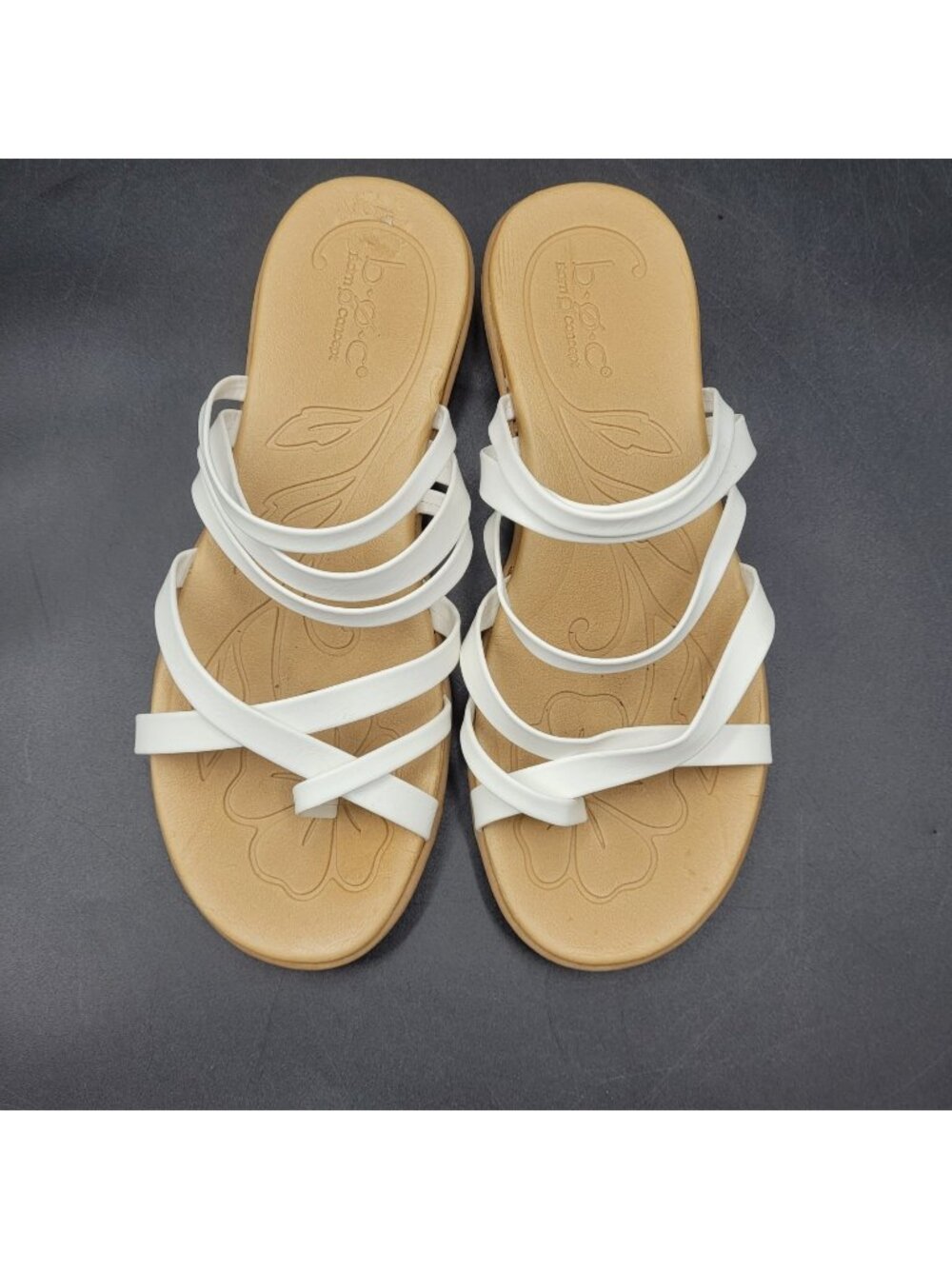 B.O.C Born Concept Alisha Haven Sandals Women's Size 8 M White Straps Crisscross